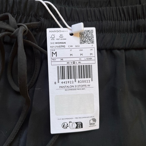 Mango Drawstring Waist Trousers M - Picture 9 of 11